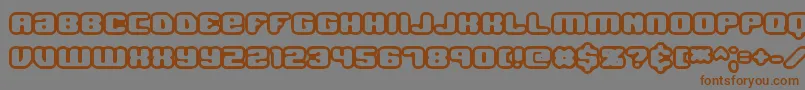 Jawbrko1 Font – Brown Fonts on Gray Background