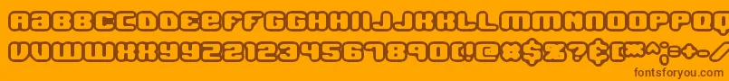 Jawbrko1 Font – Brown Fonts on Orange Background