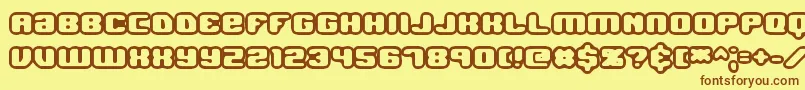 Jawbrko1 Font – Brown Fonts on Yellow Background