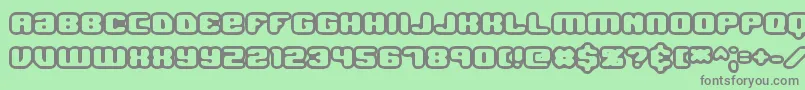 Jawbrko1 Font – Gray Fonts on Green Background