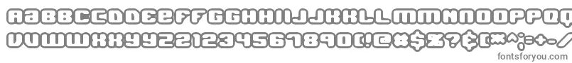 Jawbrko1-fontti – harmaat kirjasimet valkoisella taustalla