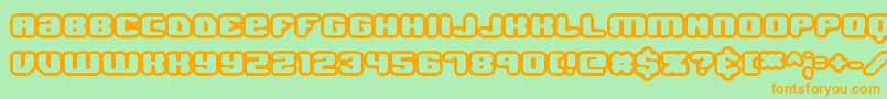 Jawbrko1 Font – Orange Fonts on Green Background