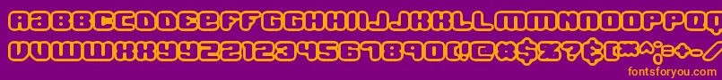 Jawbrko1 Font – Orange Fonts on Purple Background