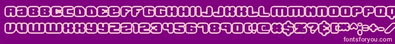 フォントJawbrko1 – 紫の背景にピンクのフォント