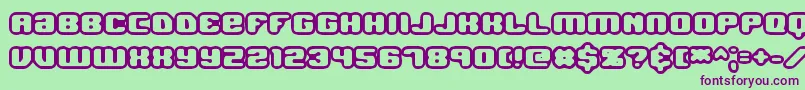 Jawbrko1 Font – Purple Fonts on Green Background