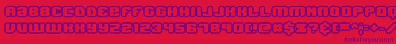 Jawbrko1 Font – Purple Fonts on Red Background