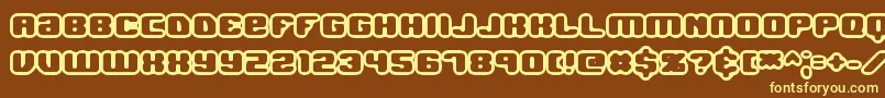 Jawbrko1 Font – Yellow Fonts on Brown Background