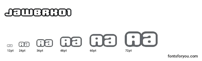 Jawbrko1 Font Sizes