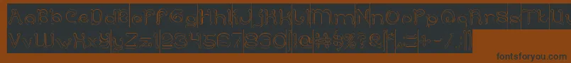 ArabianKnightHollowInverse Font – Black Fonts on Brown Background