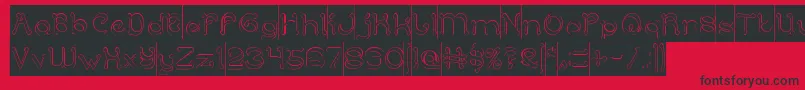 ArabianKnightHollowInverse Font – Black Fonts on Red Background