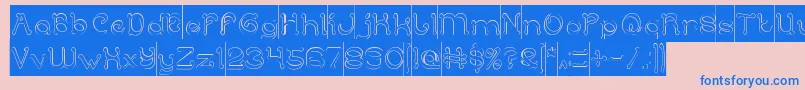 ArabianKnightHollowInverse Font – Blue Fonts on Pink Background