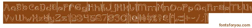 ArabianKnightHollowInverse-Schriftart – Braune Schriften auf weißem Hintergrund