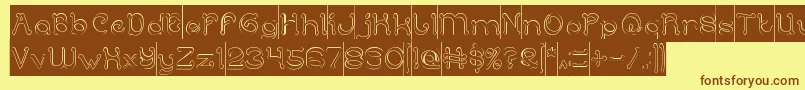 ArabianKnightHollowInverse Font – Brown Fonts on Yellow Background