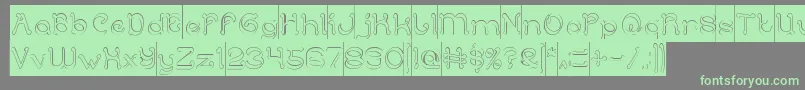 ArabianKnightHollowInverse Font – Green Fonts on Gray Background