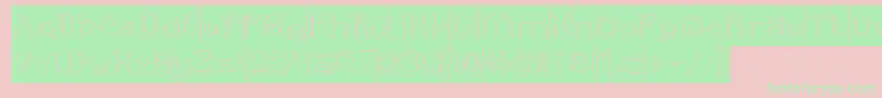 ArabianKnightHollowInverse Font – Green Fonts on Pink Background