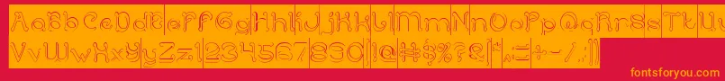 fuente ArabianKnightHollowInverse – Fuentes Naranjas Sobre Fondo Rojo