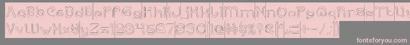 ArabianKnightHollowInverse Font – Pink Fonts on Gray Background