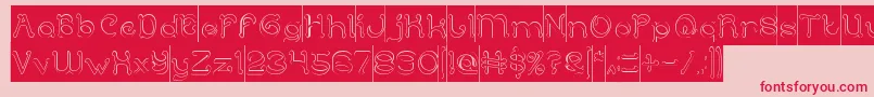 ArabianKnightHollowInverse-Schriftart – Rote Schriften auf rosa Hintergrund