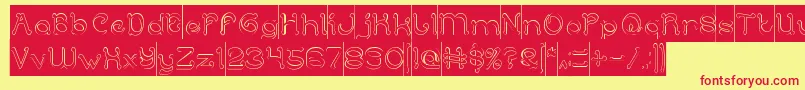 ArabianKnightHollowInverse Font – Red Fonts on Yellow Background