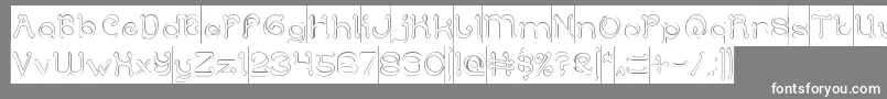 ArabianKnightHollowInverse Font – White Fonts on Gray Background