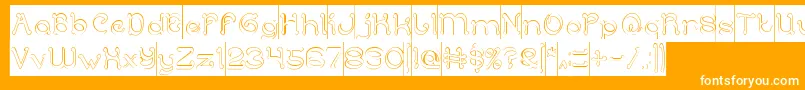 Police ArabianKnightHollowInverse – polices blanches sur fond orange