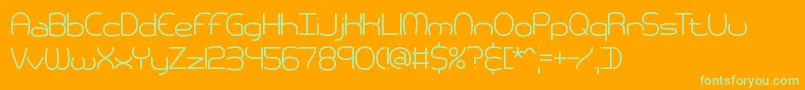 PneumaticsBrk Font – Green Fonts on Orange Background