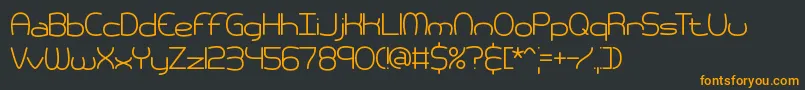 PneumaticsBrk-fontti – oranssit fontit mustalla taustalla