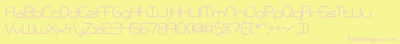 Saiba mais sobre a fonte PneumaticsBrk Fonte PneumaticsBrk – fontes rosa em um fundo amarelo