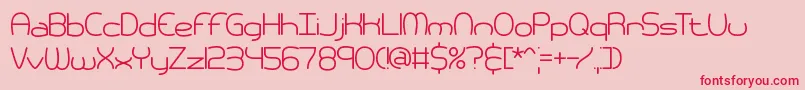 PneumaticsBrk-Schriftart – Rote Schriften auf rosa Hintergrund