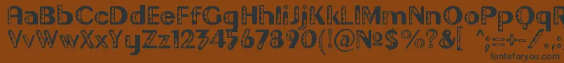 Шрифт Gilgond – чёрные шрифты на коричневом фоне