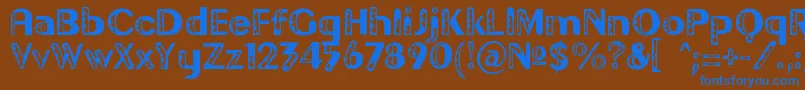 Шрифт Gilgond – синие шрифты на коричневом фоне