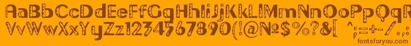 Шрифт Gilgond – коричневые шрифты на оранжевом фоне