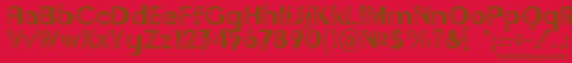 Gilgond-Schriftart – Braune Schriften auf rotem Hintergrund