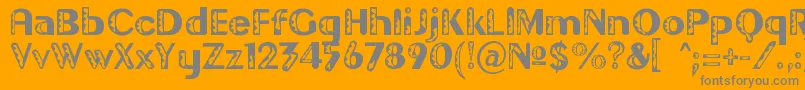 フォントGilgond – オレンジの背景に灰色の文字