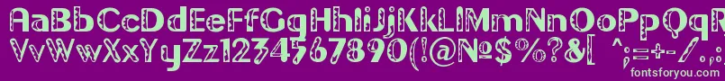 Gilgond Font – Green Fonts on Purple Background