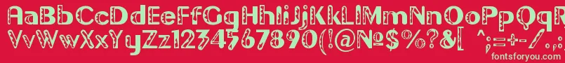 Gilgond Font – Green Fonts on Red Background