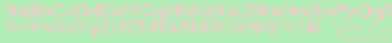 Шрифт Gilgond – розовые шрифты на зелёном фоне