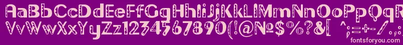 Gilgond Font – Pink Fonts on Purple Background