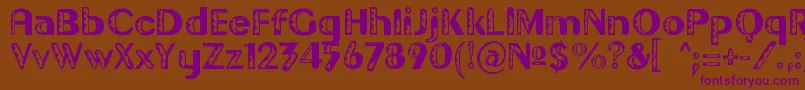 Gilgond Font – Purple Fonts on Brown Background