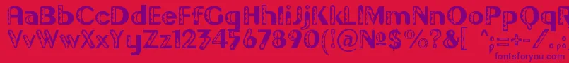Gilgond Font – Purple Fonts on Red Background