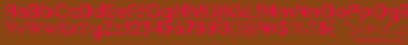 Gilgond Font – Red Fonts on Brown Background