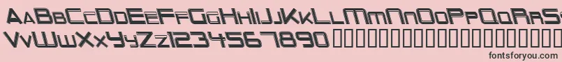 OuterLimitsItalic Font – Black Fonts on Pink Background
