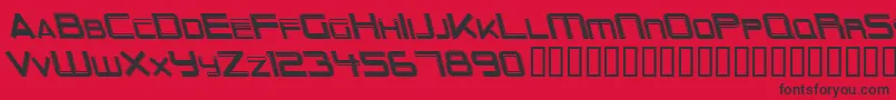 Шрифт OuterLimitsItalic – чёрные шрифты на красном фоне