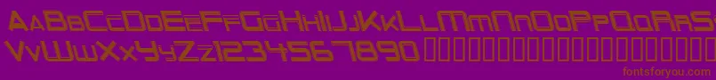 OuterLimitsItalic Font – Brown Fonts on Purple Background