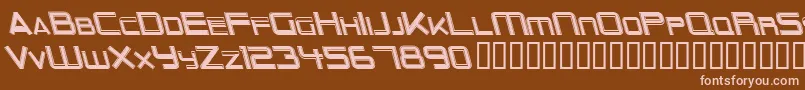 OuterLimitsItalic Font – Pink Fonts on Brown Background
