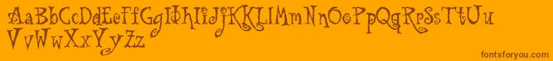 Tu Font – Brown Fonts on Orange Background