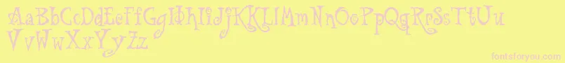 Tu Font – Pink Fonts on Yellow Background