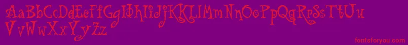 Tu Font – Red Fonts on Purple Background