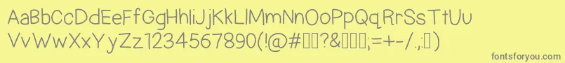 Шрифт HandPower – серые шрифты на жёлтом фоне