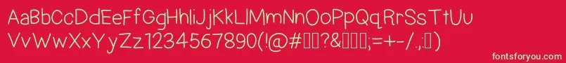 HandPower Font – Green Fonts on Red Background